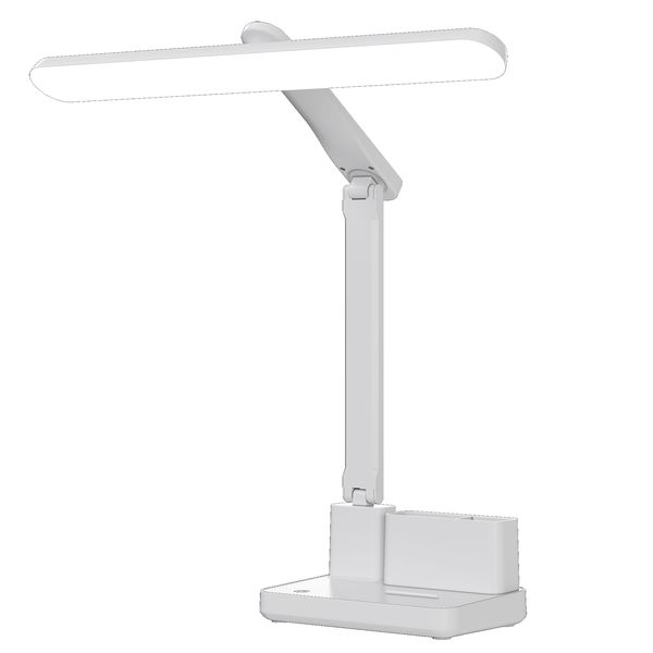 Bestby- Foldable LED Desk Lamp Dimmable 3 Color Modes with Pen/Phone Holder