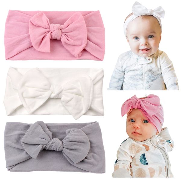 3pk Baby Headbands Bow Knot Hairband for Baby Girls Newborn Infant Toddlers