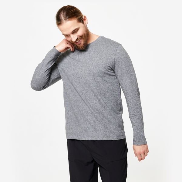 Domyos Men's Long-Sleeved Fitness T-Shirt 100