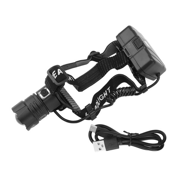 Led Rechargeable Headlamp 3 Modes 90 Degree Adjustable 90000 Lm
