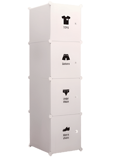 DIY Magic 4 Cube Wardrobe Large Capacity Creative Storage Cabinet