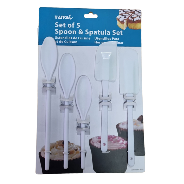 Spoon and Spatula Set - 5 Piece