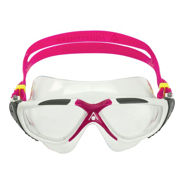 Aquasphere Vista - Clear Lens - White/Raspberry Swim Mask