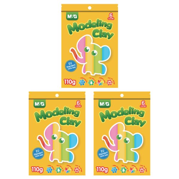 M&amp;G Modeling Clay 6 Colours - Bundle of 3