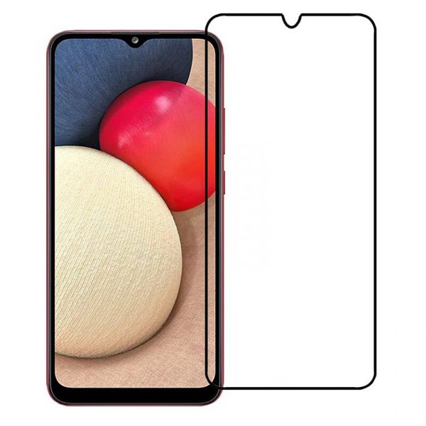 9D Tempered Glass Screen Protector Guard Compatible with Samsung Galaxy A02