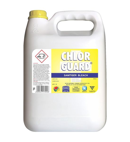 Chlorguard (SABS) Sanitizer Bleach &amp; Stain Remover - 5L