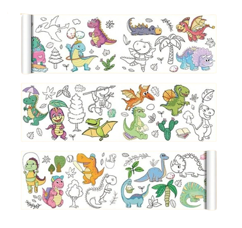 Dinosaur Colouring Roll