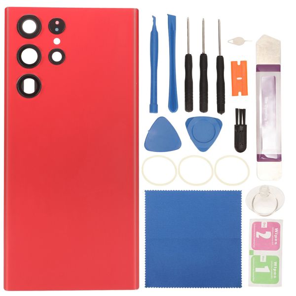 S22 Ultra Back Glass Red Kit