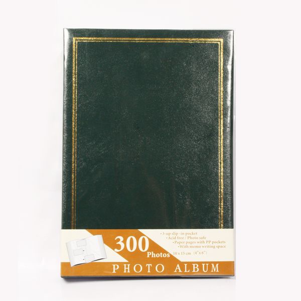 Photo Album For 300 Photos - Green (Pack of 2)