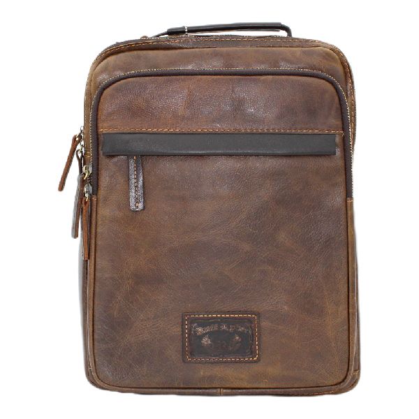 Vintage Leather Laptop Backpack bag - Brown
