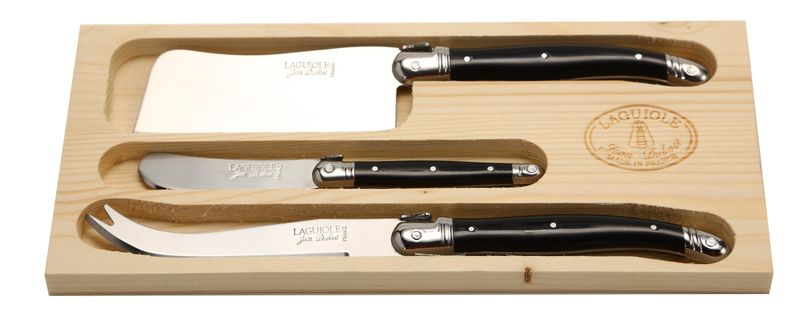 3 Piece Cheese Set - Black image