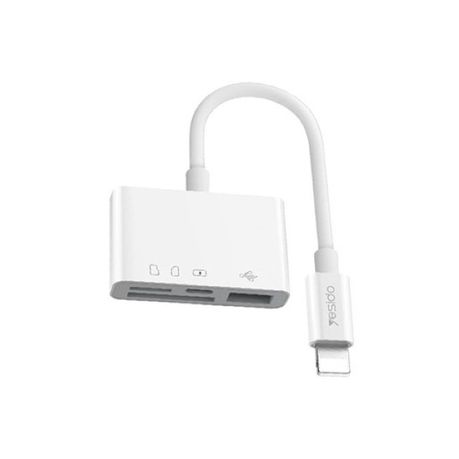 Yesido GS12 lightning to USB + TF MicroSD + Lightning OTG Adapter Image