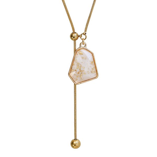 ZELTRYN Real Gold Plated Irregular Round Adjustable Necklace
