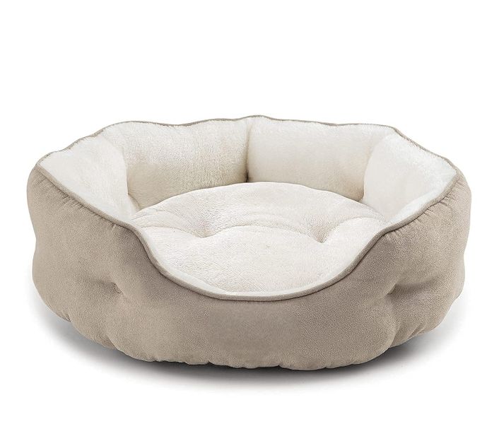 Bedsure Dog Bed for Medium Dogs, 30" Round Washable Donut Plush Pet Bed
