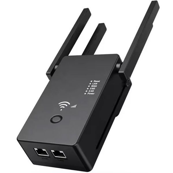 1200Mbps WiFi Extender-4x3DBI OMNI Directional Antennas-Dual Band 2.4G/5.8G