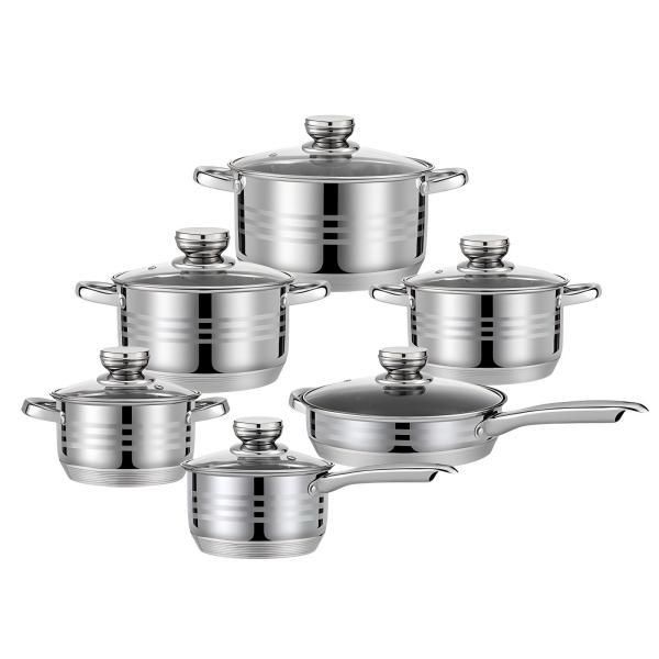 Haus Roland German Design 12 Piece Stainless Steel Cookware(Casserole)Set
