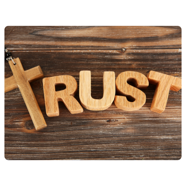 Trust Wood Words Printed Mouse Pad