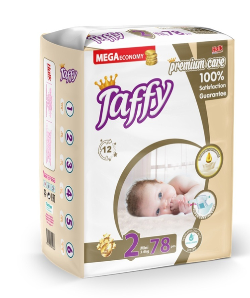 Taffy Premuim Care Diapers Size 2 (78 Pieces)