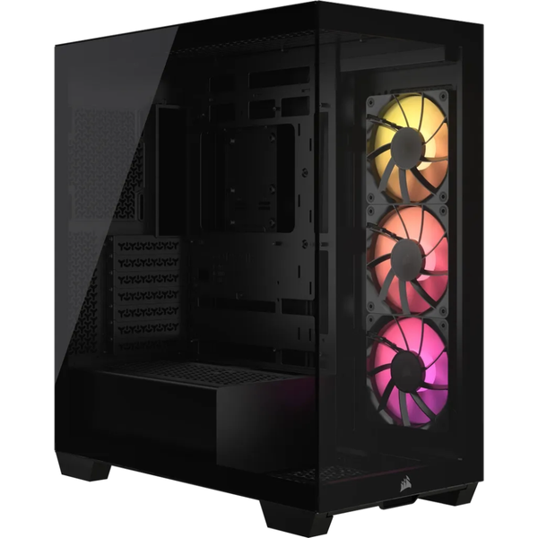 Corsair 3500X Computer Box - Midi Computer Tower - ARGB Black ATX PC Case