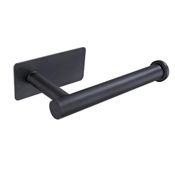 Self Adhesive Toilet Roll Holder Stick-on Wall Square Base for Bathroom