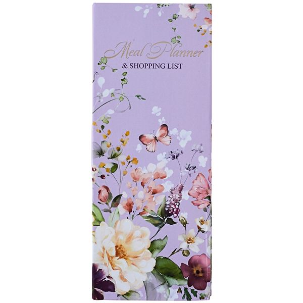 Fleur Meal Planner &amp; Shopping List - Floral Weekly Food Organizer Lined Pgs