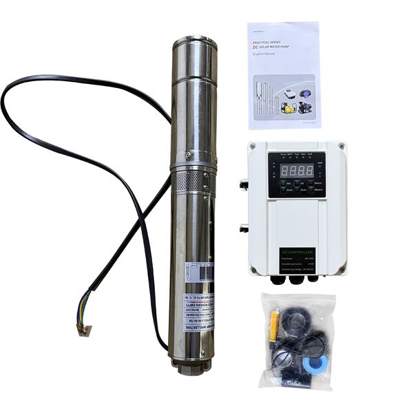 750w DC high pressure spiral booster pump deep well water pump