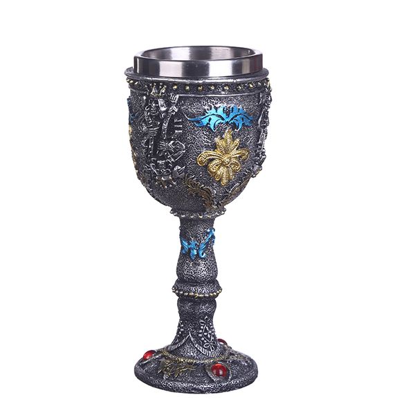 Creative Halloween 3D Stainless Steel Skull Shape Goblet Drinking Cup