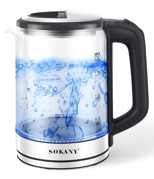 1.8L Glass-Body Electric Kettle