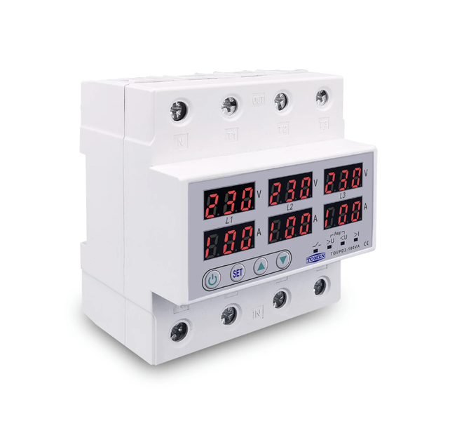 Three Phase Over Under Voltage And Current Protector (TOMZN)