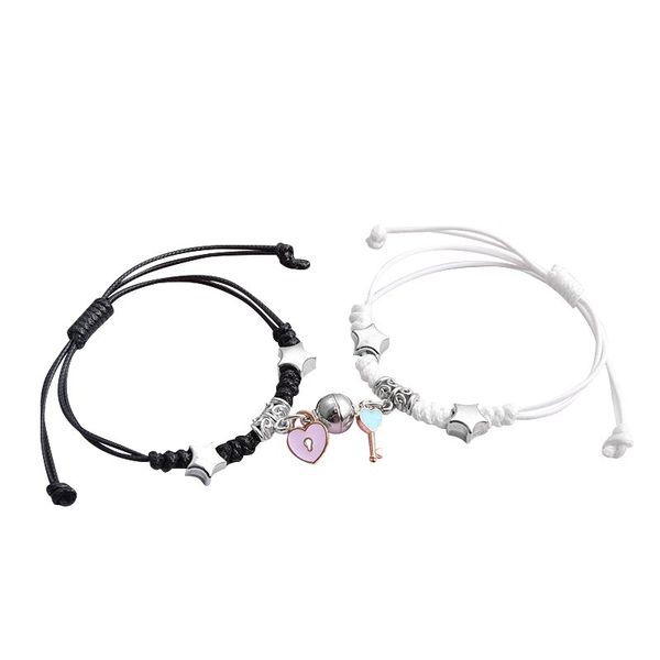 Starry-Love Lock Couple Bracelet Adjustable Handmade