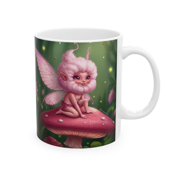 Pink Pixie on Mushroom - Coffee Mug