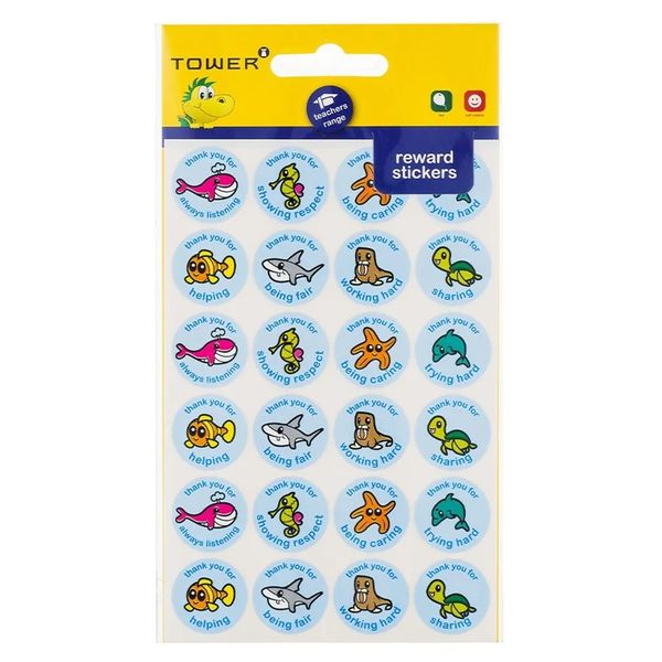 Tower Thank You Stickers (72 Labels) x3