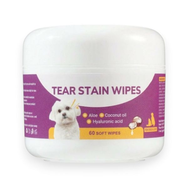 ClearTear Gentle Tear Stain Remover Cats &amp; Dogs Pet Eye Wipes 60pcs