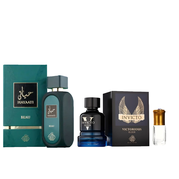 Hayaati Beau and Invicto Victorious Elixir EDP 100ml+ Perfume Oil