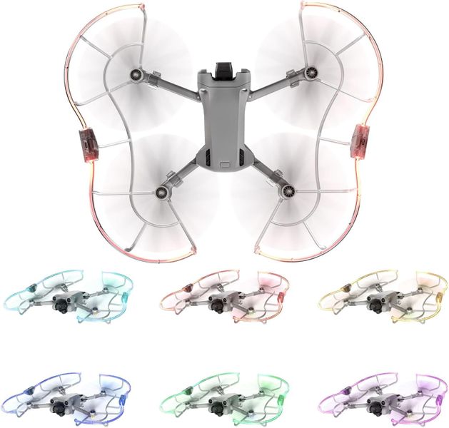 LED Propeller Guard for Mini 3 Pro Drone, Illuminated Removable Protector