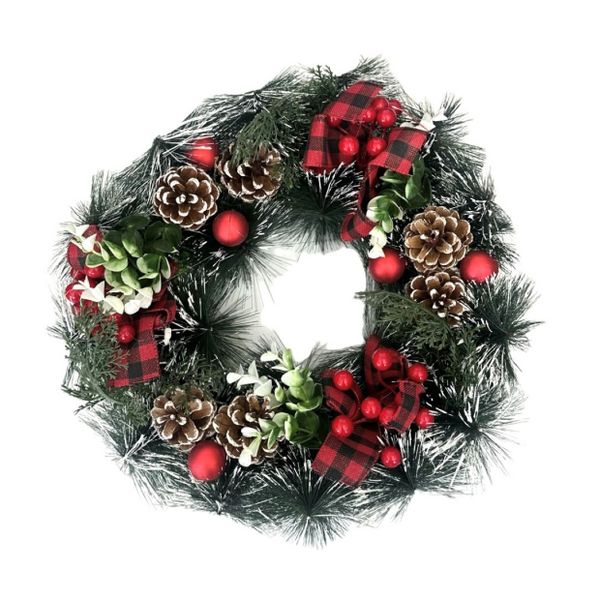 Christmas Wreath with Berries for Front Door - 40cm