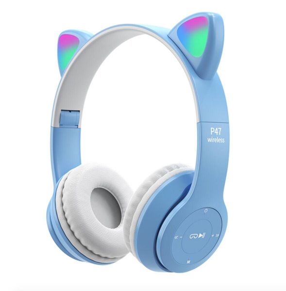 Cat Ear Bluetooth Headphones with LED Light Up