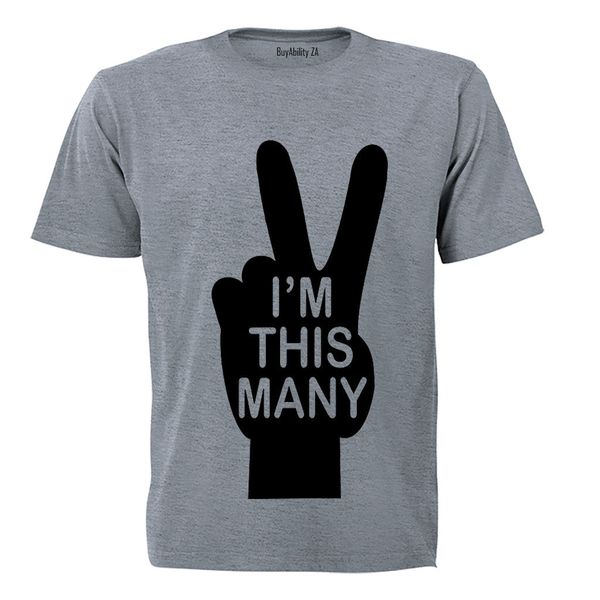 I'm this many - TWO! - Kids T-Shirt - White