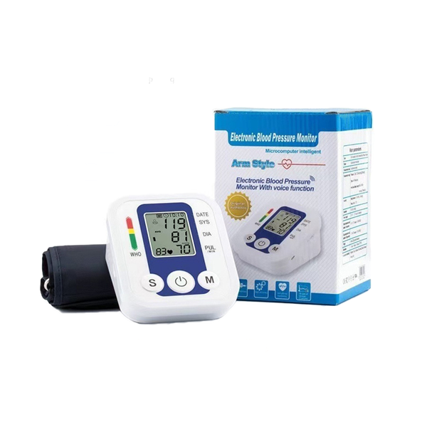 Portable Wrist Blood Pressure Monitor With Voice Broadcast