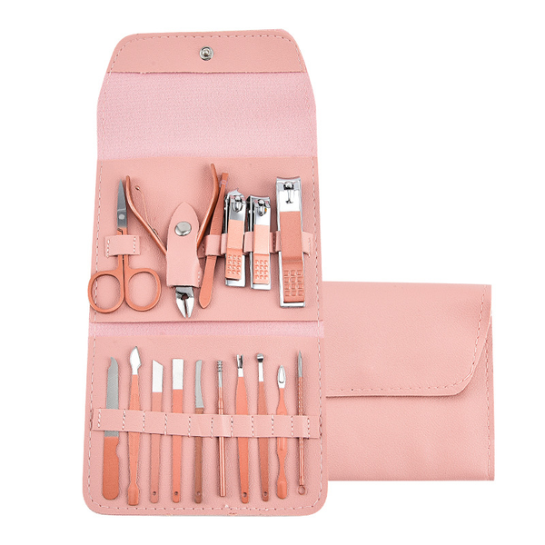 Professional Nail Care Manicure Kit ( Pink)
