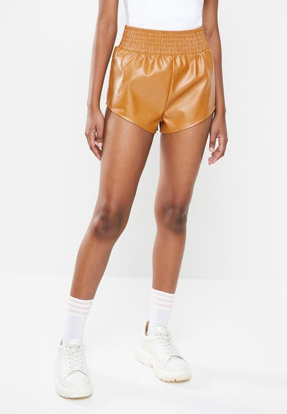 Women's Missguided Deep Elasticated Waist Band Run - Tan