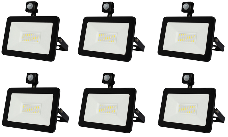 JB Luxx High Quality 50W LED Flood Light with Motion Sensor - Set of 6