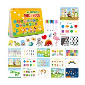 Preschool Busy Book Montessori Toys With Pens For 3-5 Year Old Kids ...