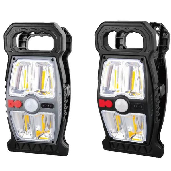 Solar LED Garden Clip Light Motion Sensor Wall Emergency Camping Lighting