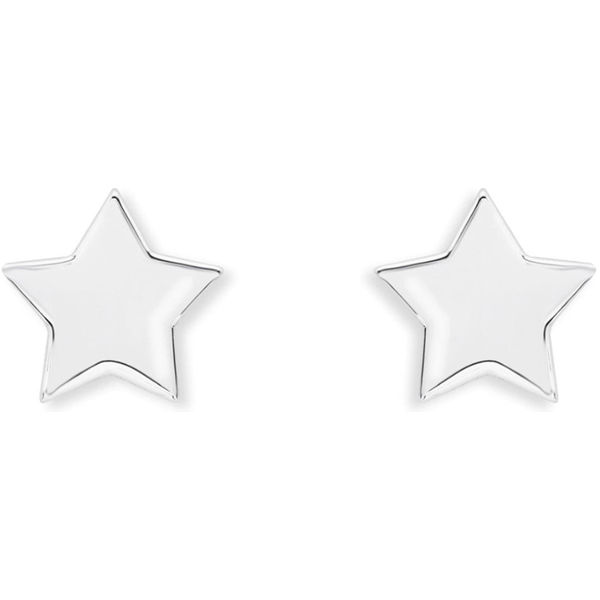 Broadway Jewellers - 925 Sterling Silver - Flat Star Stud Earrings