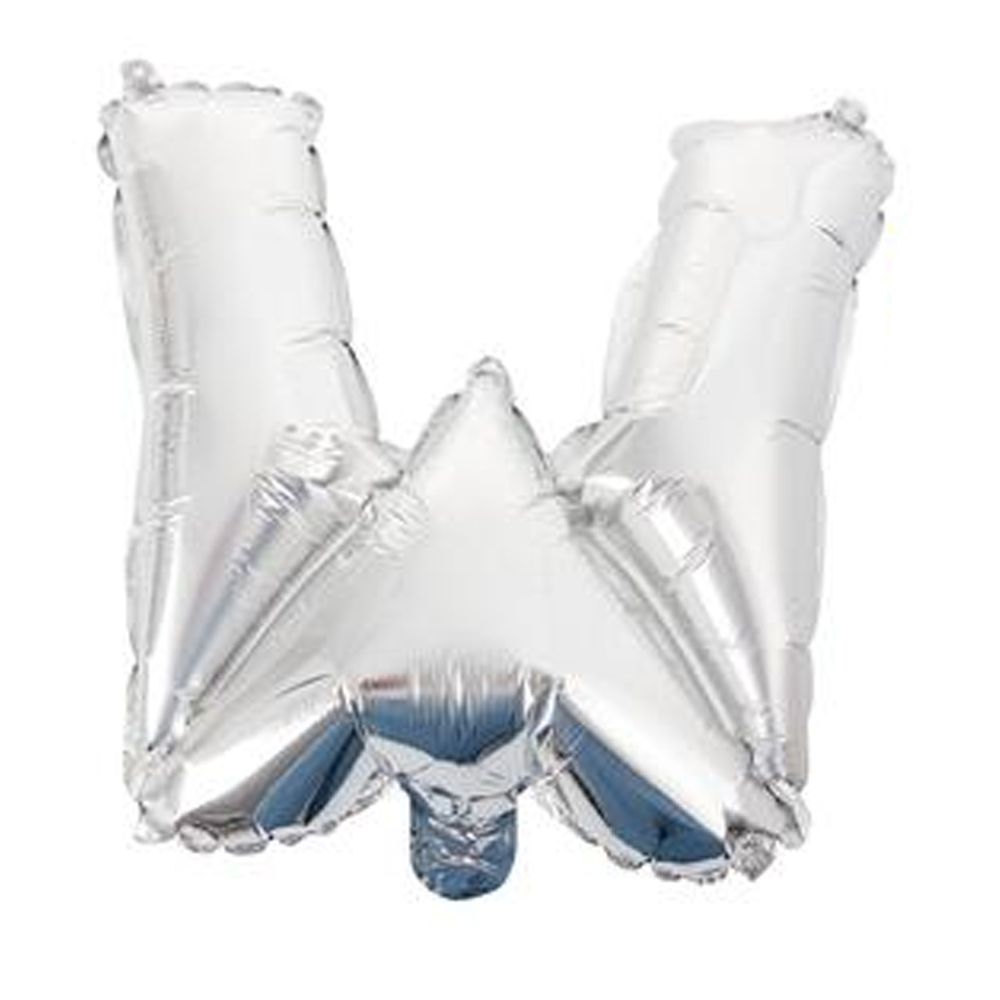 Balloon Letter W Helium Foil Silver - 35cm | Shop Today. Get it ...