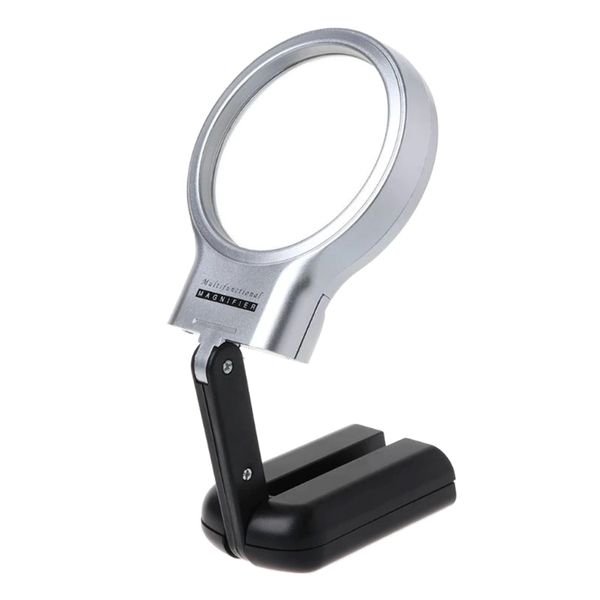 3X Desktop Handheld Reading Magnifier Magnifying Glass Lens With LED Lights