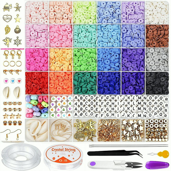 6102Pcs Friendship Bracelet Clay Bead Jewlery Making Kit