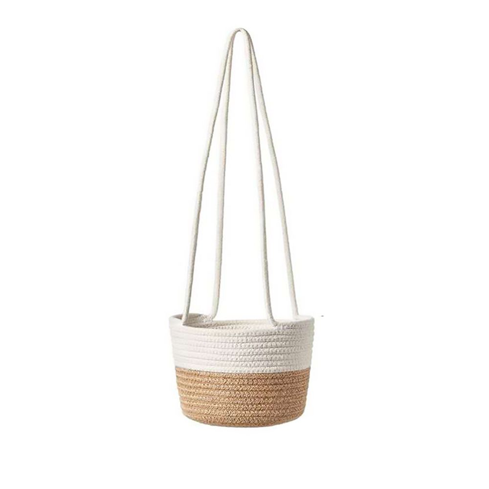 Cotton Rope Woven Flower Basket Plant Basket Hanging Basket Decoration