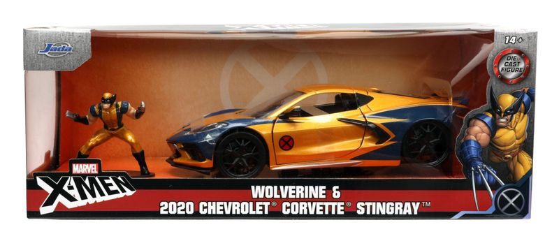 Jada X-Men Wolverine 2020 Chevrolet Corvette Stingray with Wolverine Fig